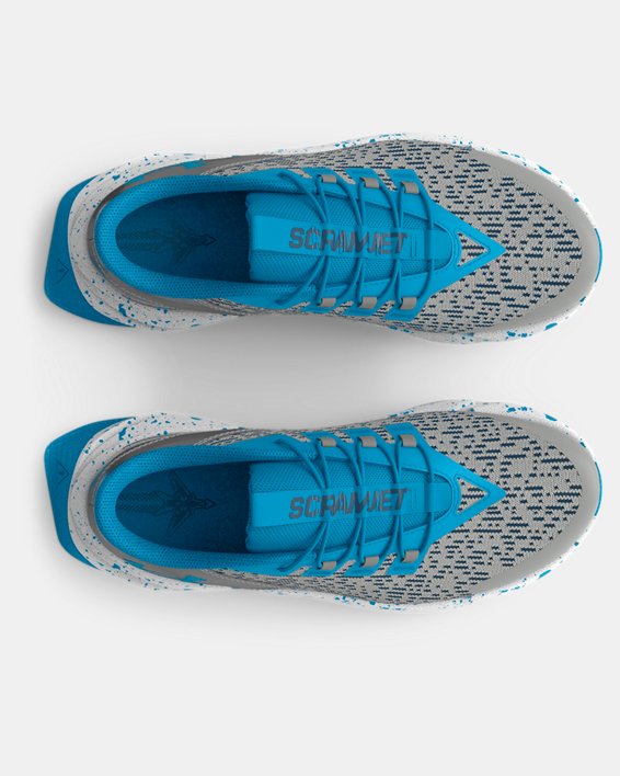 Boys' Pre-School UA Scramjet 5 AL Speckle Running Shoes, Gray, pdpMainDesktop image number 2